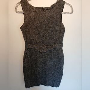 Elegant Black Tweed Dress